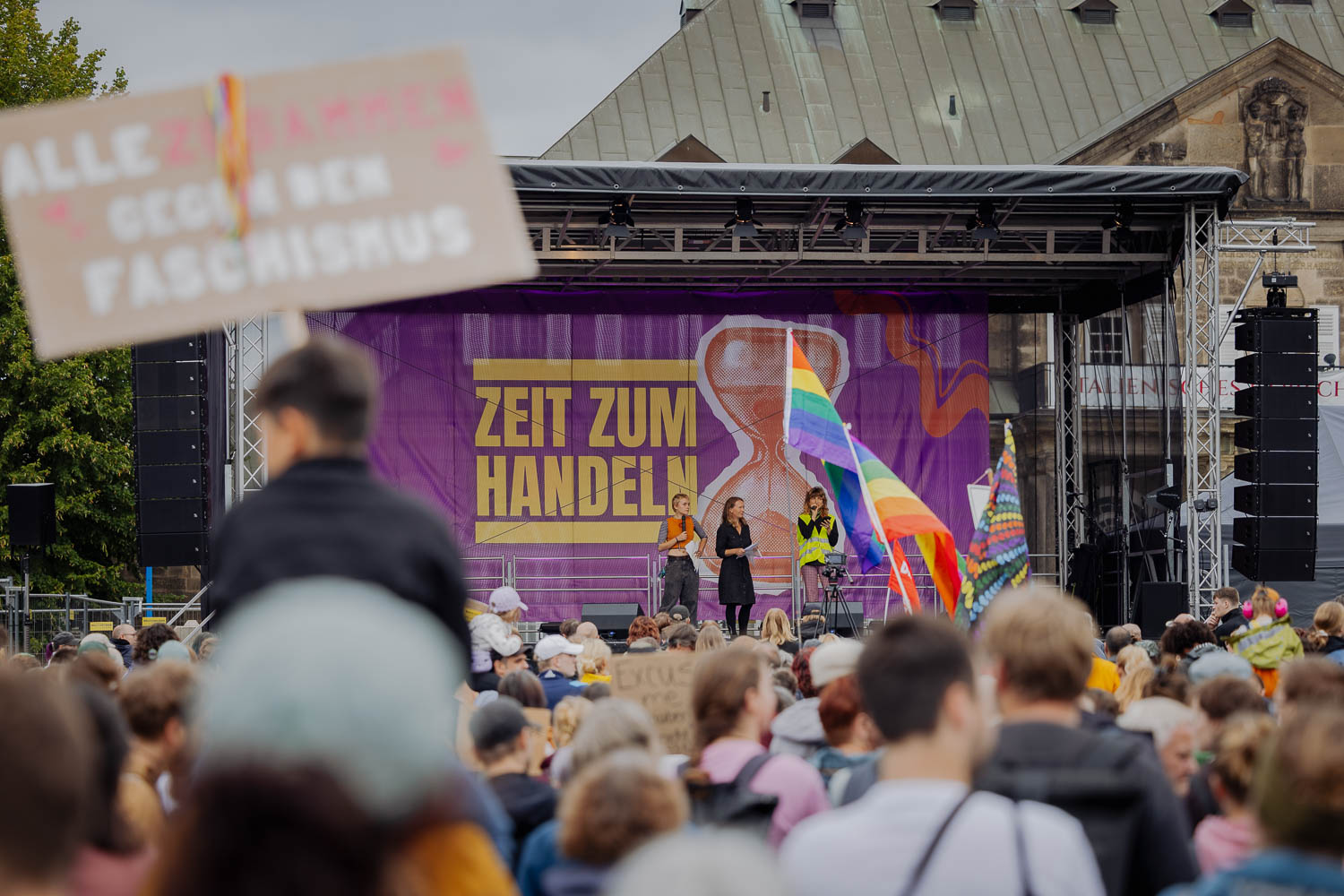 Zeit zum Handeln, Demonstration, politische Fotografie, Dokumentarfotografie, Dresden, Reportagefotografie, Eventfotografie, Veranstaltungsfotografie, Dokumentarische Fotografie, Politik, Fotografie, Fotograf, Dresden, Sachsen
